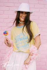 Theta Just Got Sweeter Candy Bid Day Colorblock Ringer Tee