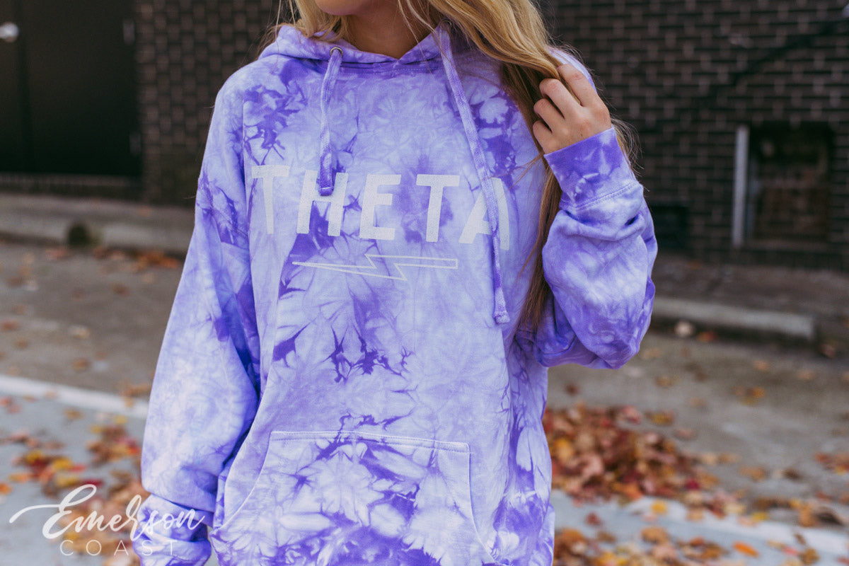 Theta Lavender Crystal Wash Hoodie