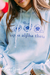Kappa Alpha Theta Floral Mineral Wash Hoodie