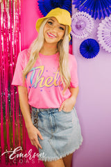Theta PR Rainbow Letters Tee