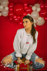 Kappa Alpha Theta Subtle America Embroidered Sweatshirt