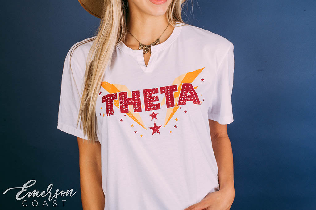 Theta Detailed PR Notch Tee