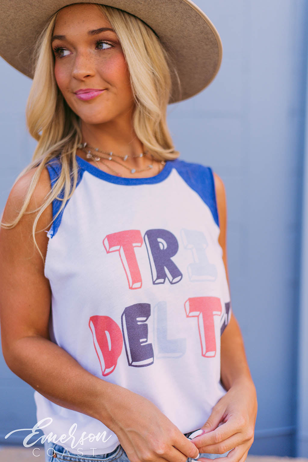 Tri Delta Royal Cut Off Tank