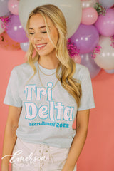 Tri Delta Blue Recruitment Shirt