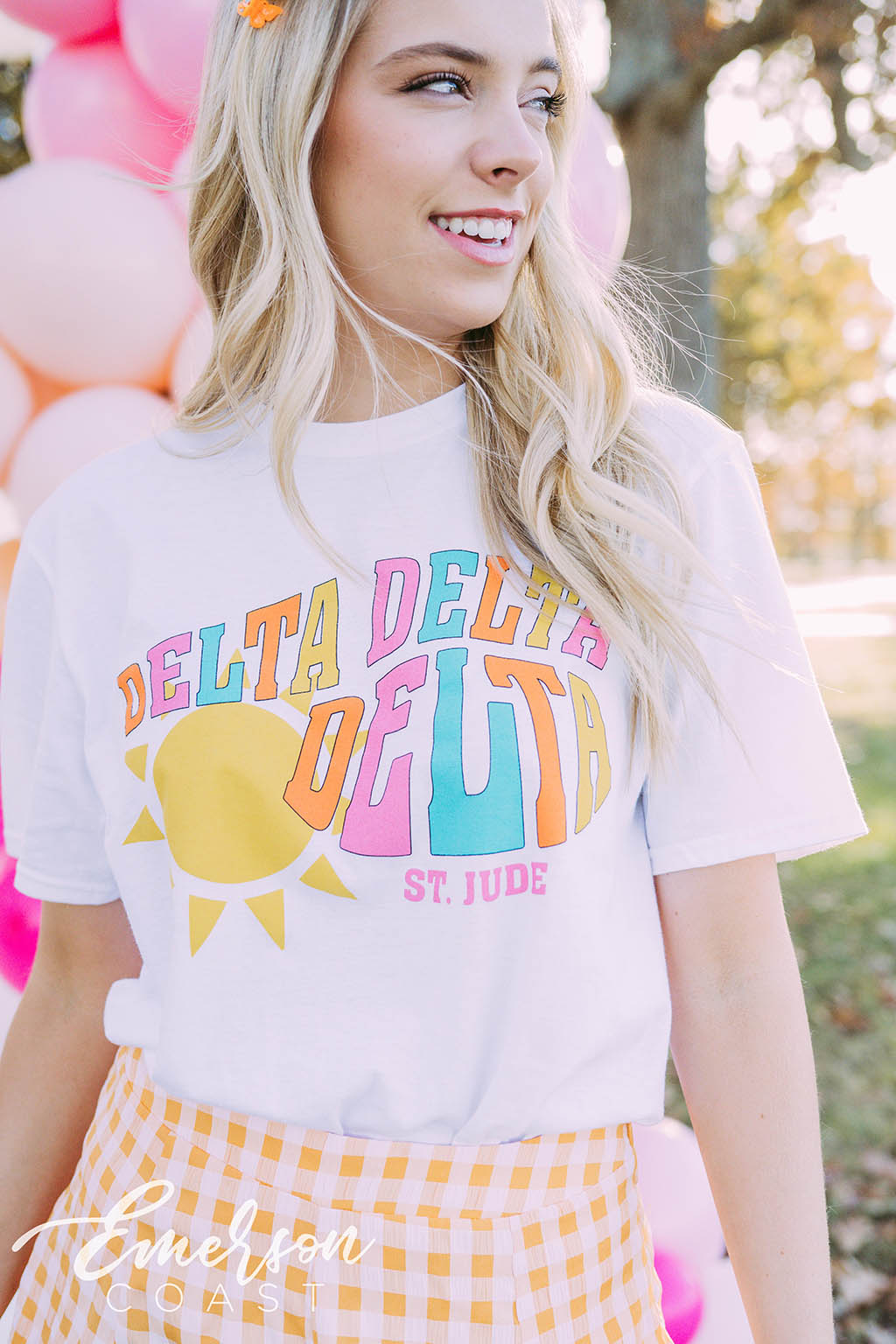 Delta Delta Delta Philanthropy Colorful Sunshine Tee
