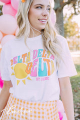 Delta Delta Delta Philanthropy Colorful Sunshine Tee