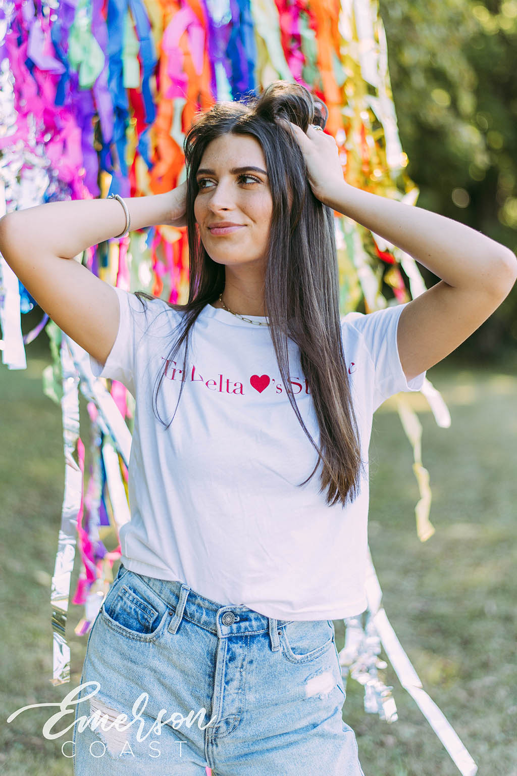 Tri Delta Hearts St. Jude Cropped Tee
