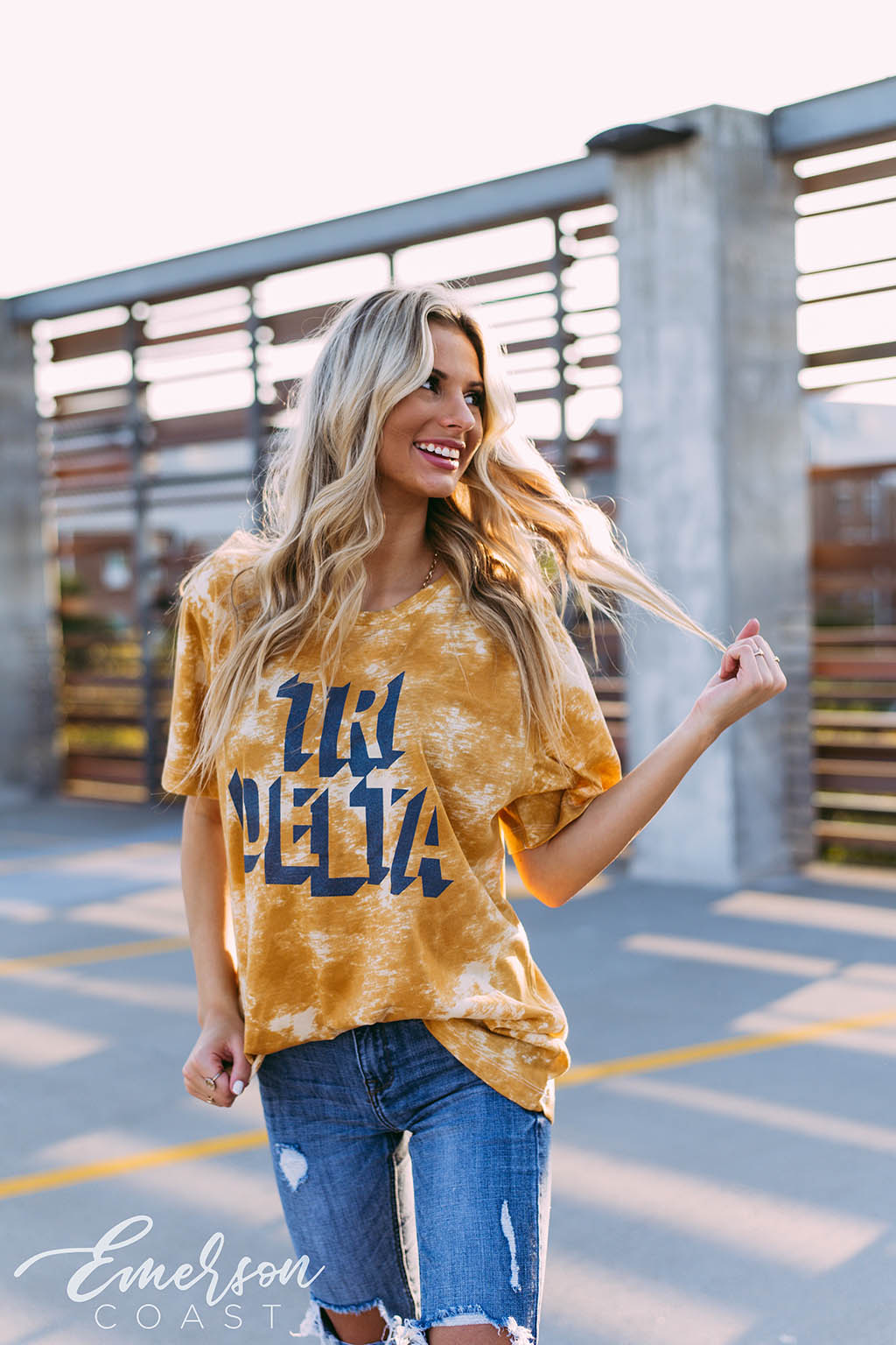 Tri Delt Yellow Tie Dye PR Tee