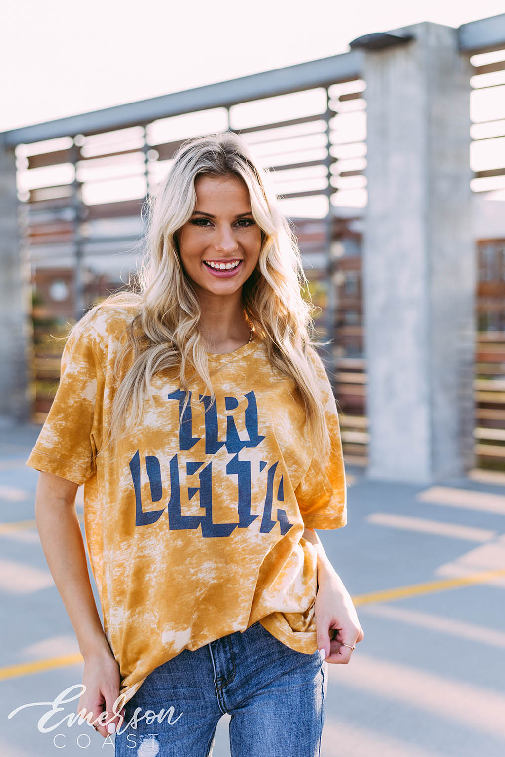 Tri Delt Yellow Tie Dye PR Tee