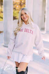 Tri Delta Varsity Sand Sweatshirt