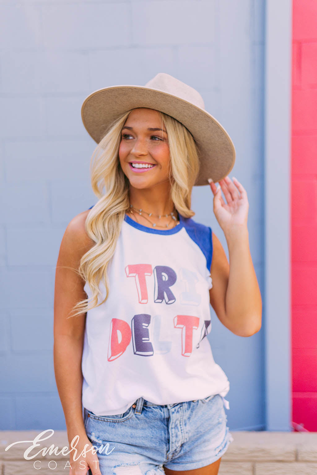 Tri Delta Royal Cut Off Tank