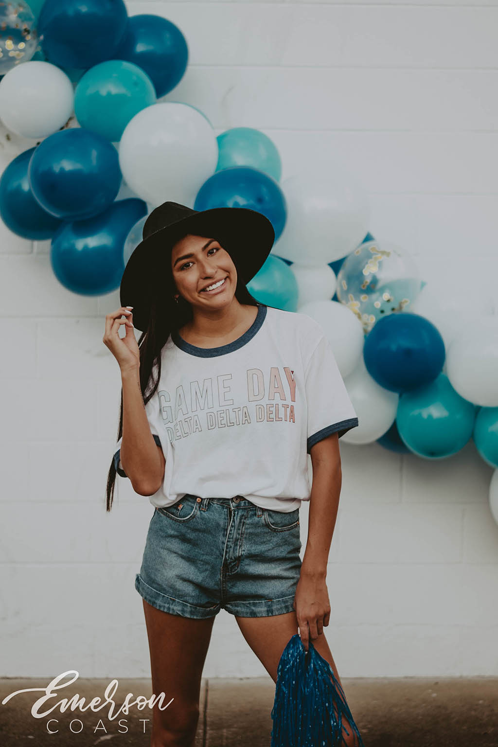 Tri Delta Game Day Gradient Ringer Tee
