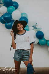 Tri Delta Game Day Gradient Ringer Tee