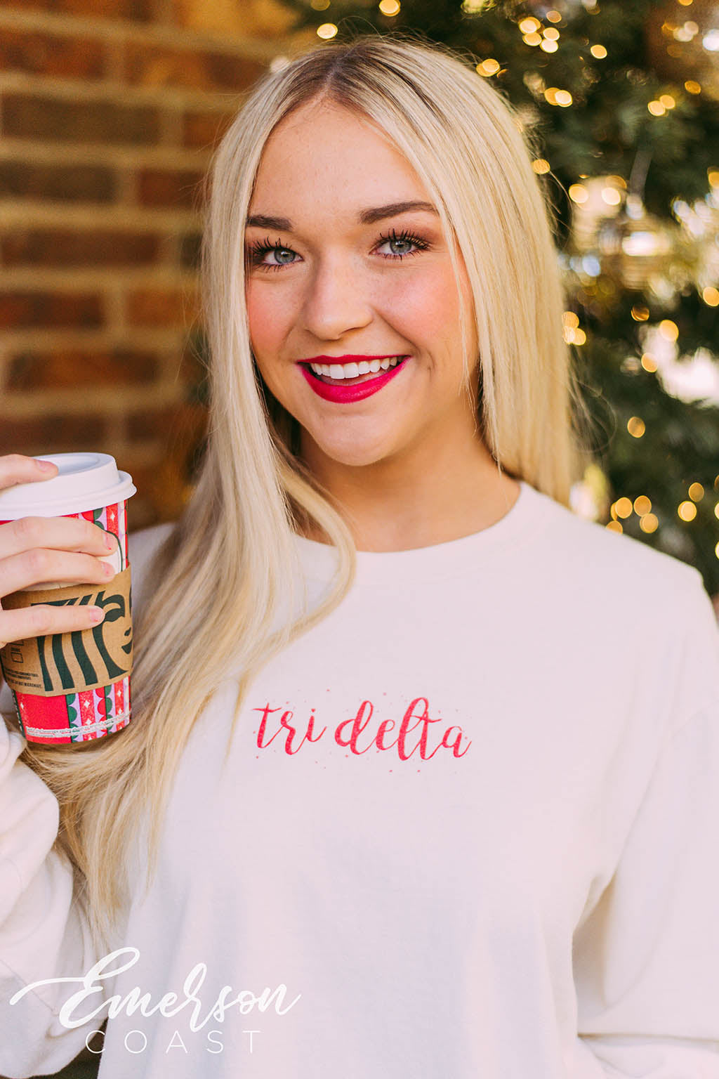 Delta Delta Delta Christmas Long Sleeve Tee