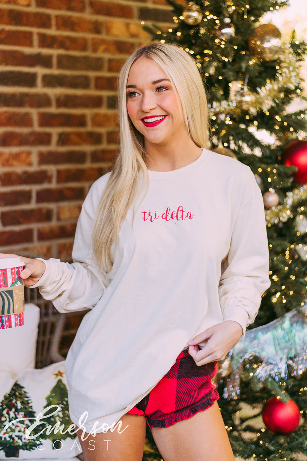 Delta Delta Delta Christmas Long Sleeve Tee