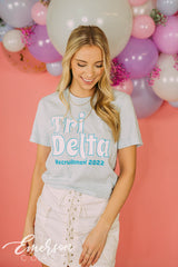 Tri Delta Blue Recruitment Shirt