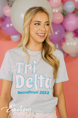 Tri Delta Blue Recruitment Shirt
