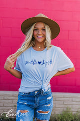 Tri Delta Loves St. Jude Blue Tee