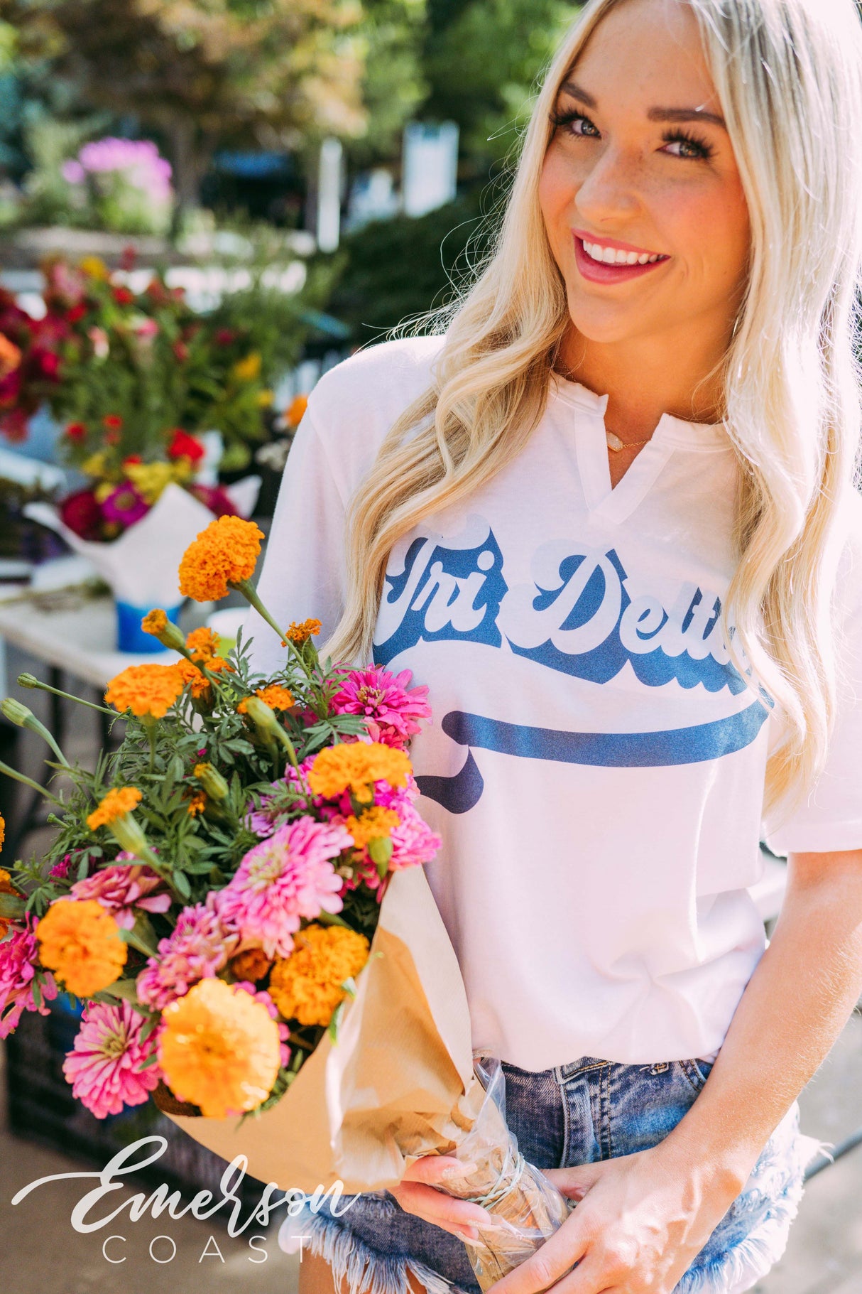 Delta Delta Delta PR Retro Notch Tee