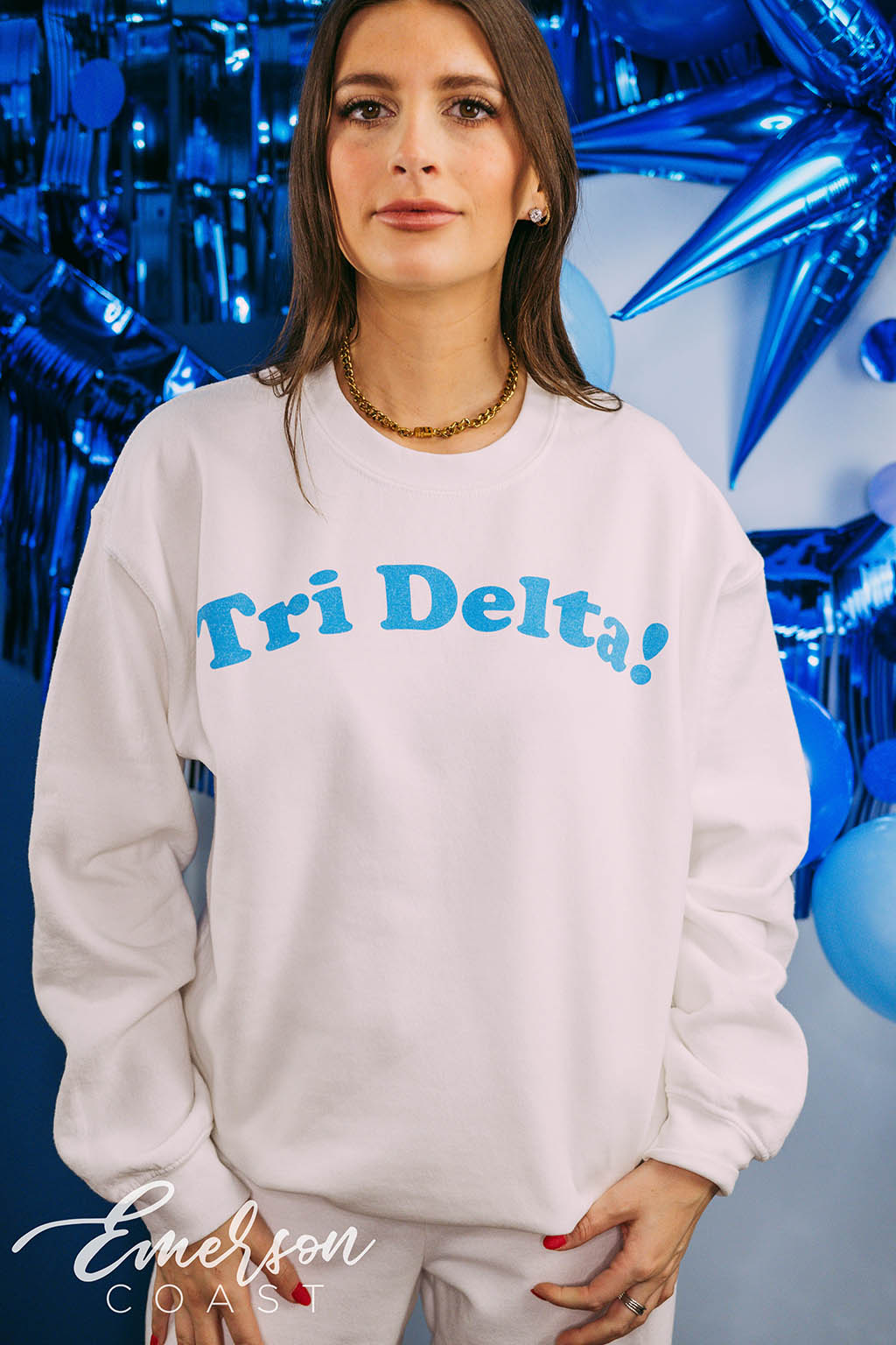 Tri Delta! PR Simple Ivory Crewneck