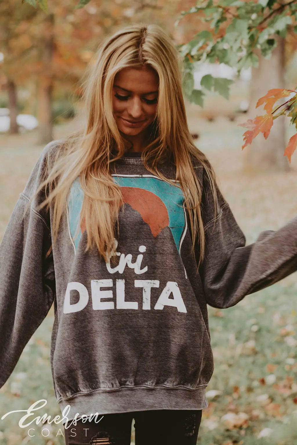 Tri Delta PR Bomber Sweatshirt