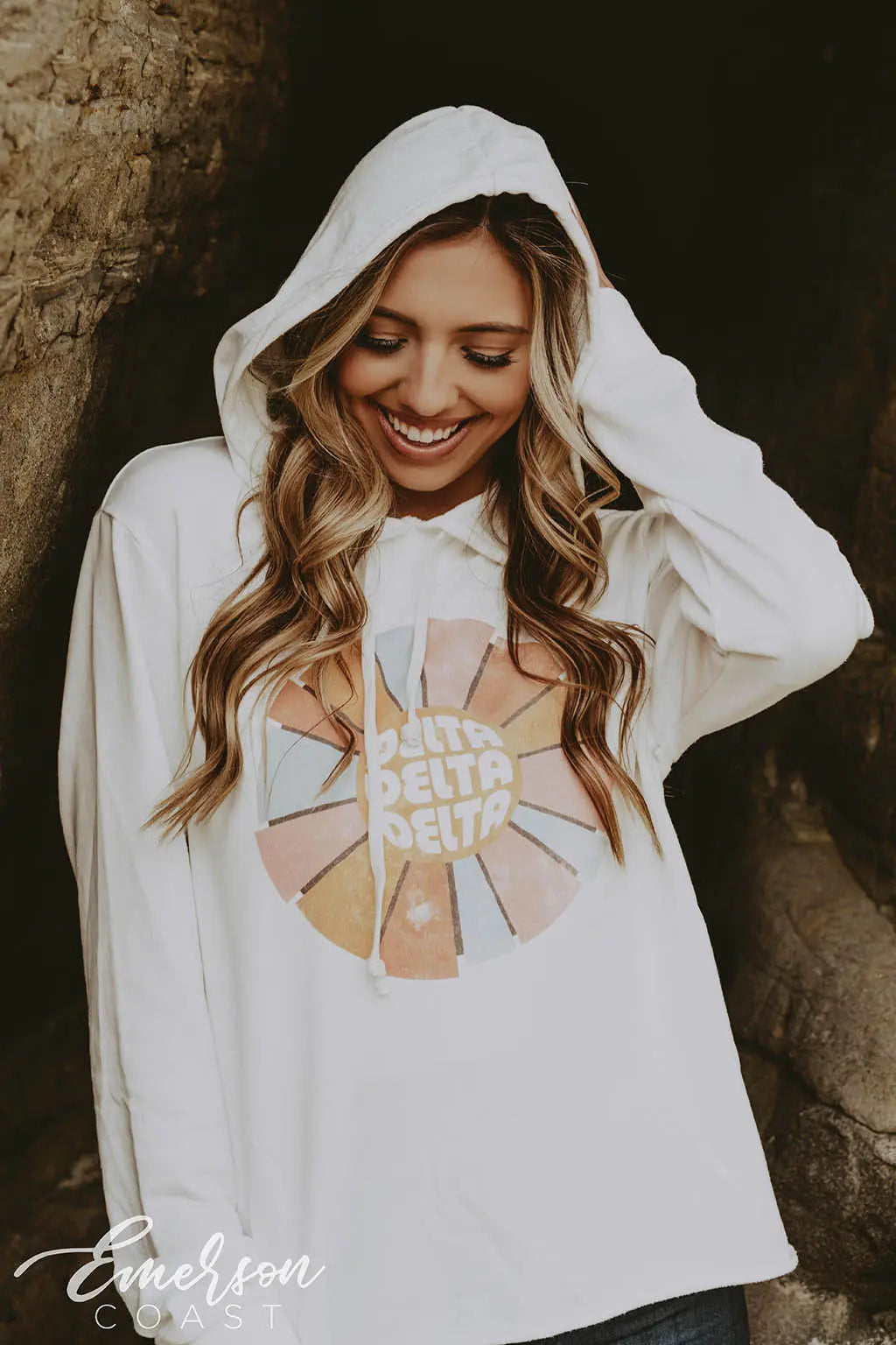 Delta Delta Delta Retro White Sweatshirt