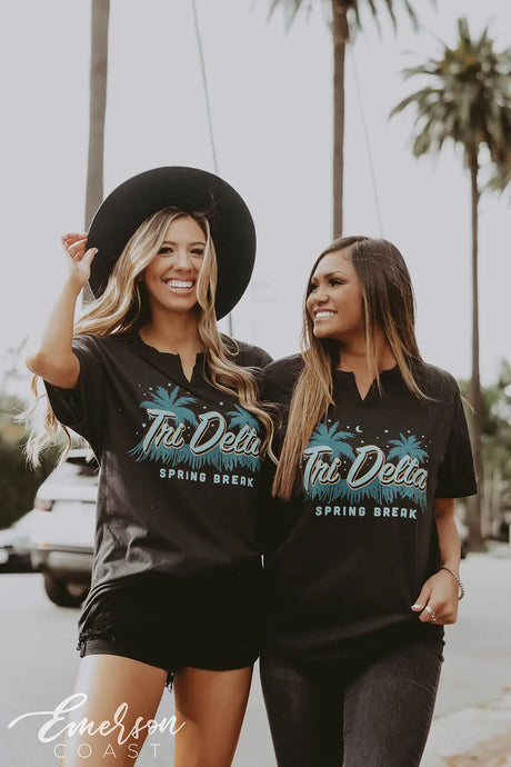 Tri Delta Spring Break Notch Tee