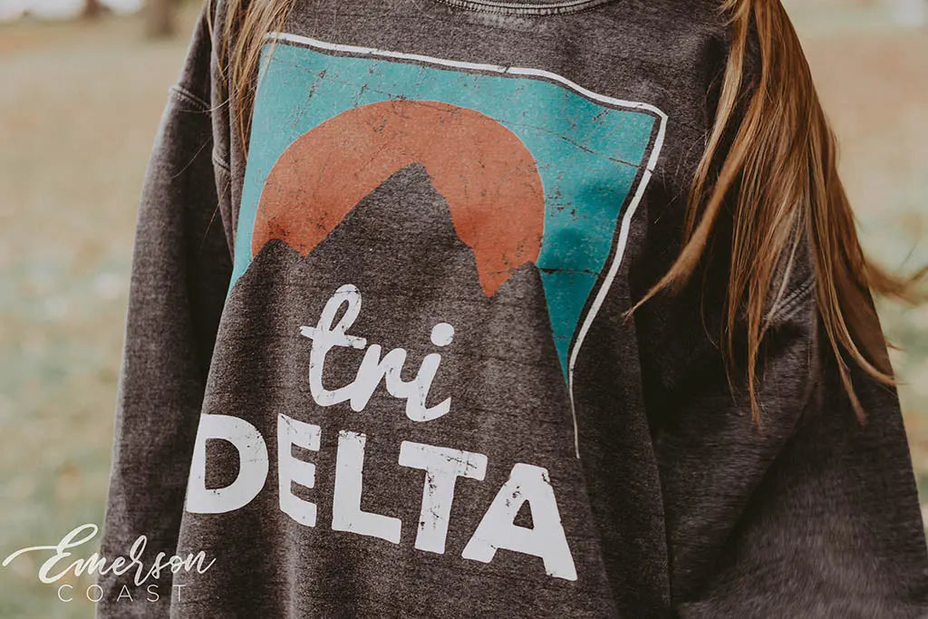 Tri Delta PR Bomber Sweatshirt