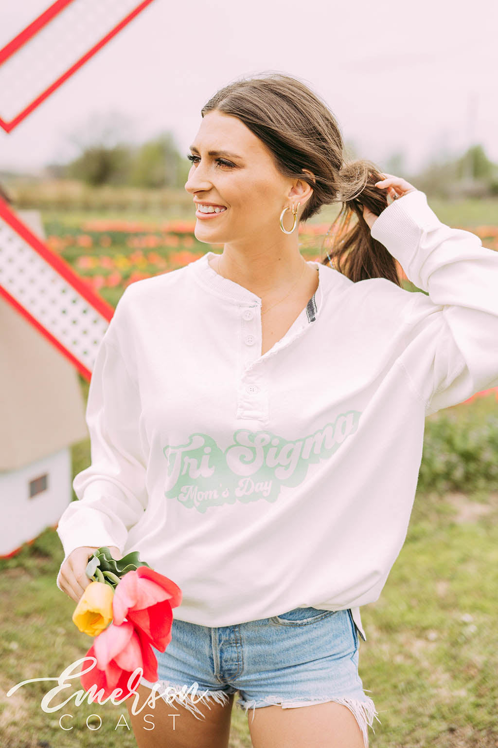 Tri Sigma Moms Day Thermal Henley