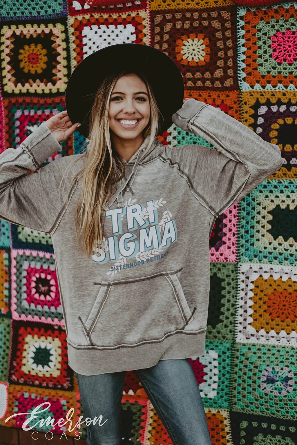 Sigma Sigma Sigma Sisterhood Retreat Acid Wash Hoodie