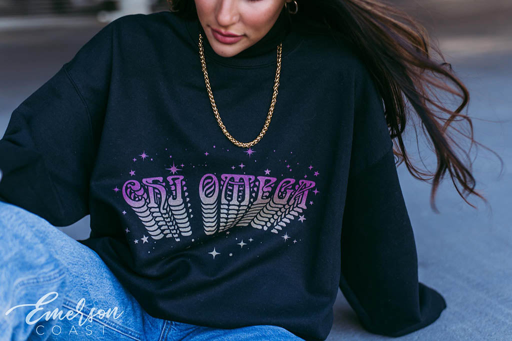 Chi O 3D Stardust Sweatshirt