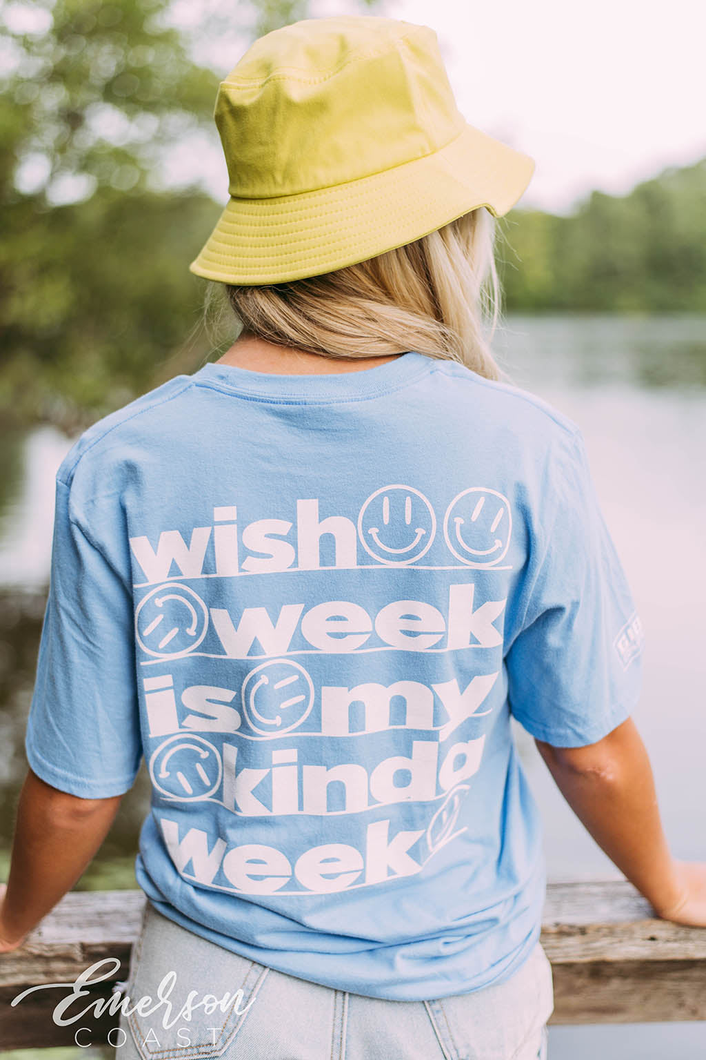 Chi Omega Smiley Face Wish Week Tee