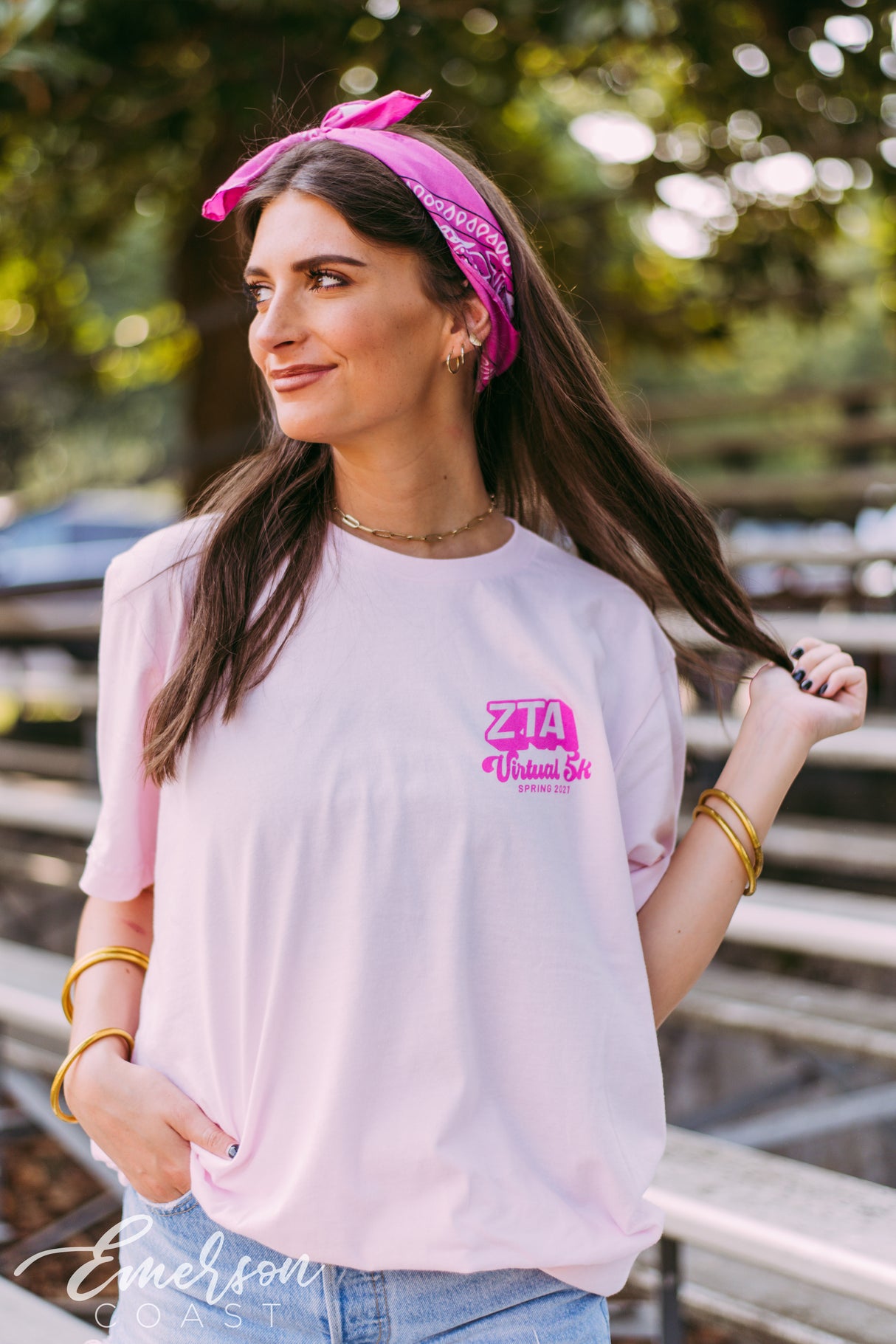 Zeta Tau Alpha Pretty In Pink Virtual 5K Tee