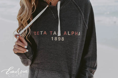 Zeta Tau Alpha PR Corduroy Hoodie