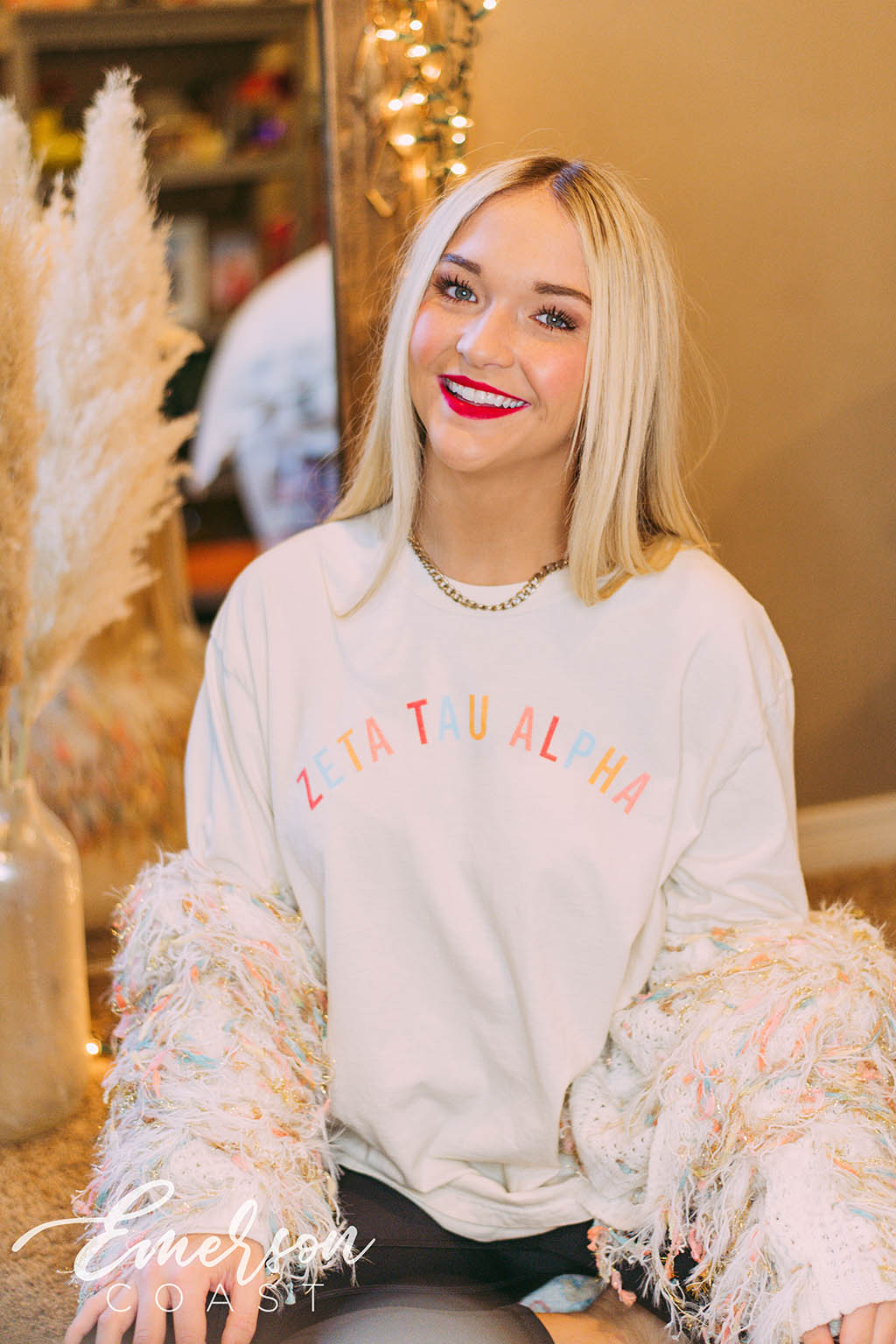 Zeta Tau Alpha Colorful Long Sleeve Tee