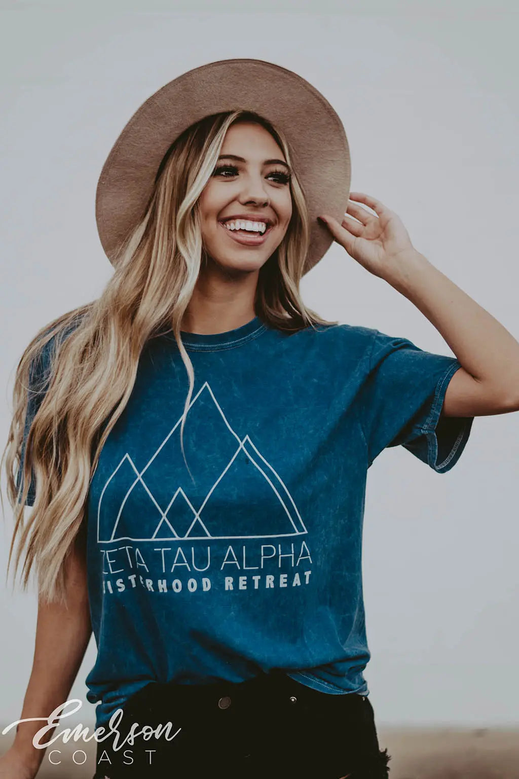Zeta Tau Alpha Retreat Mineral Wash Tee