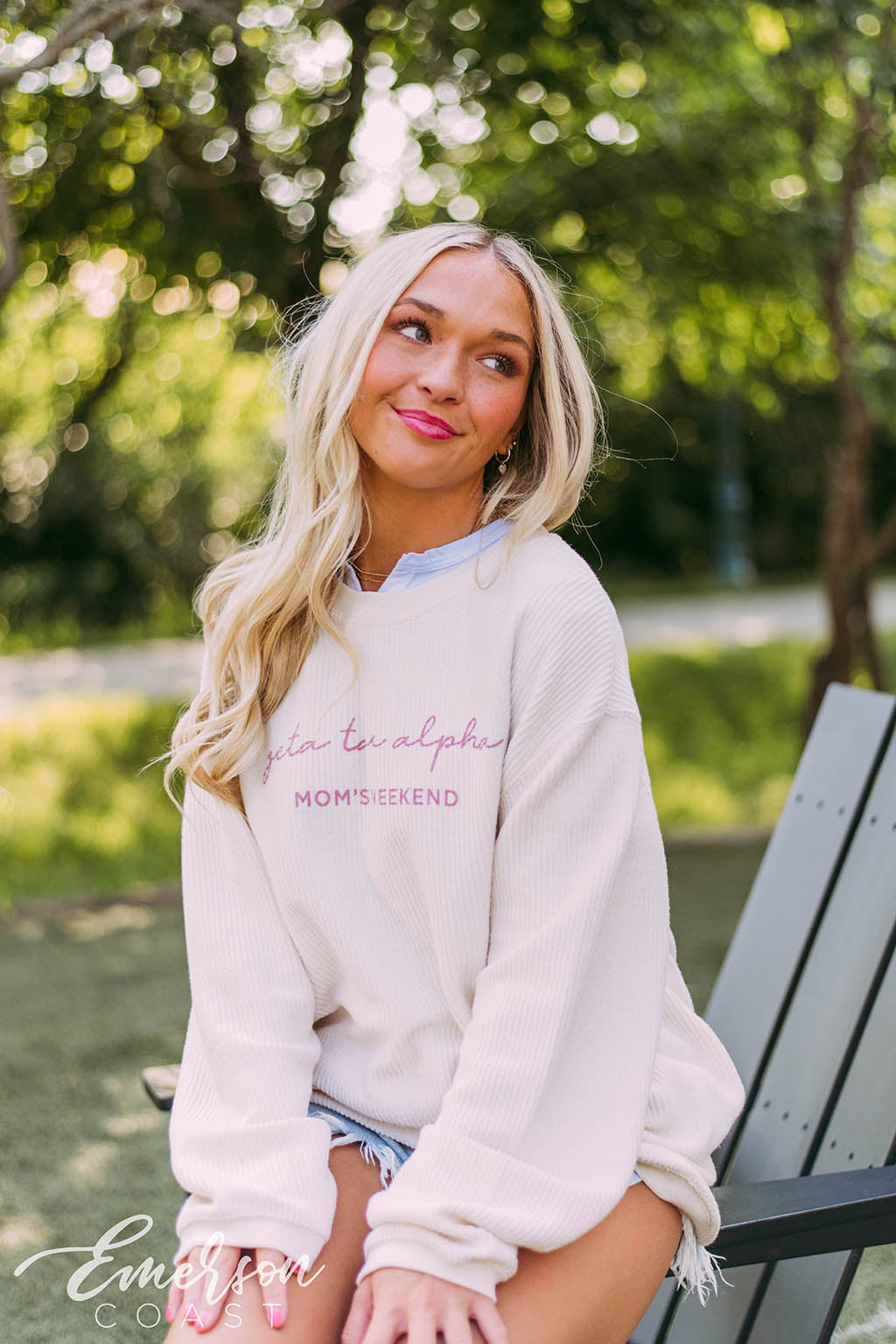 Zeta Tau Alpha Moms Weekend Corduroy Sweatshirt