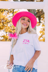 Zeta Tau Alpha Philanthropy Think Pink Lightning Bolt Tee