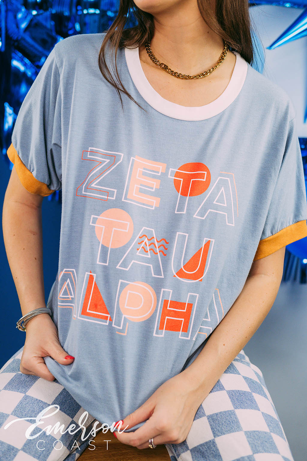 Zeta Tau Alpha Recruitment Abstract Ringer Tee