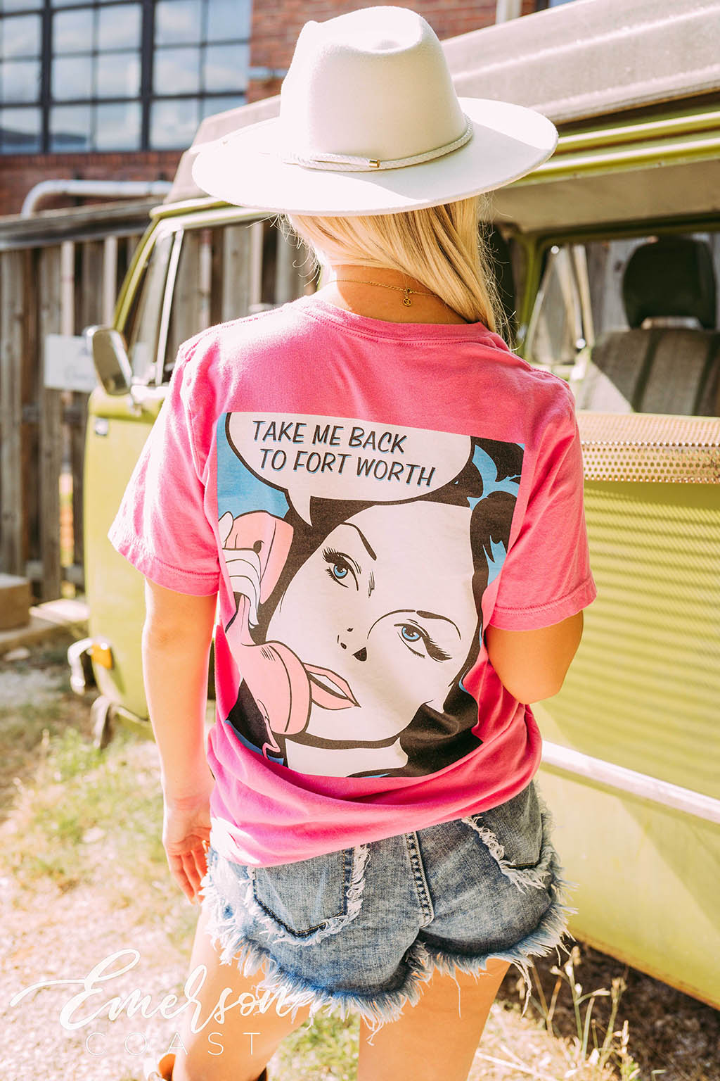 Zeta Tau Alpha PR Take Me Back To Fort Worth Comic Tee
