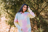 ZTA Pastel Tie Dye Corduroy Hoodie