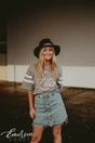 Zeta Tau Alpha Striped Football Tee
