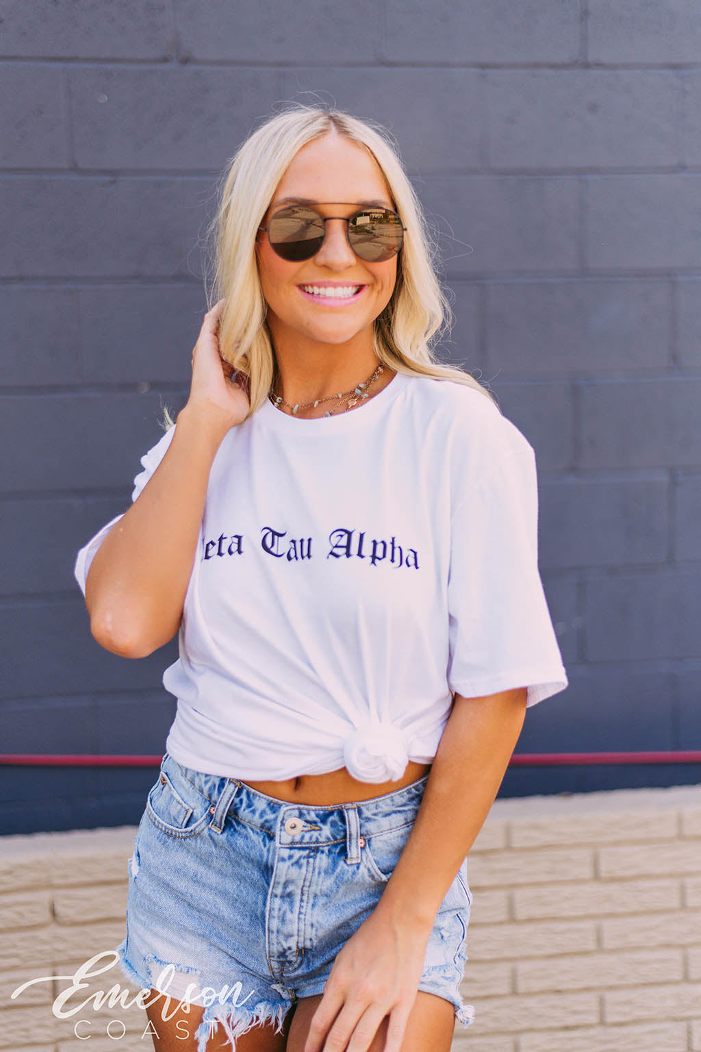 Zeta Tau Alpha Gothic Font Tee