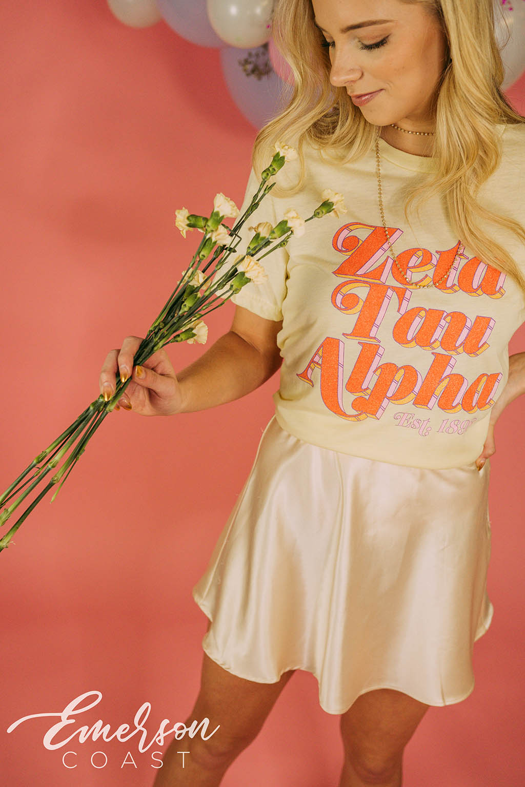 Zeta Tau Alpha Light Yellow Recruitment Tee