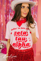 Falling In Love With Zeta Tau Alpha Bid Day Tee