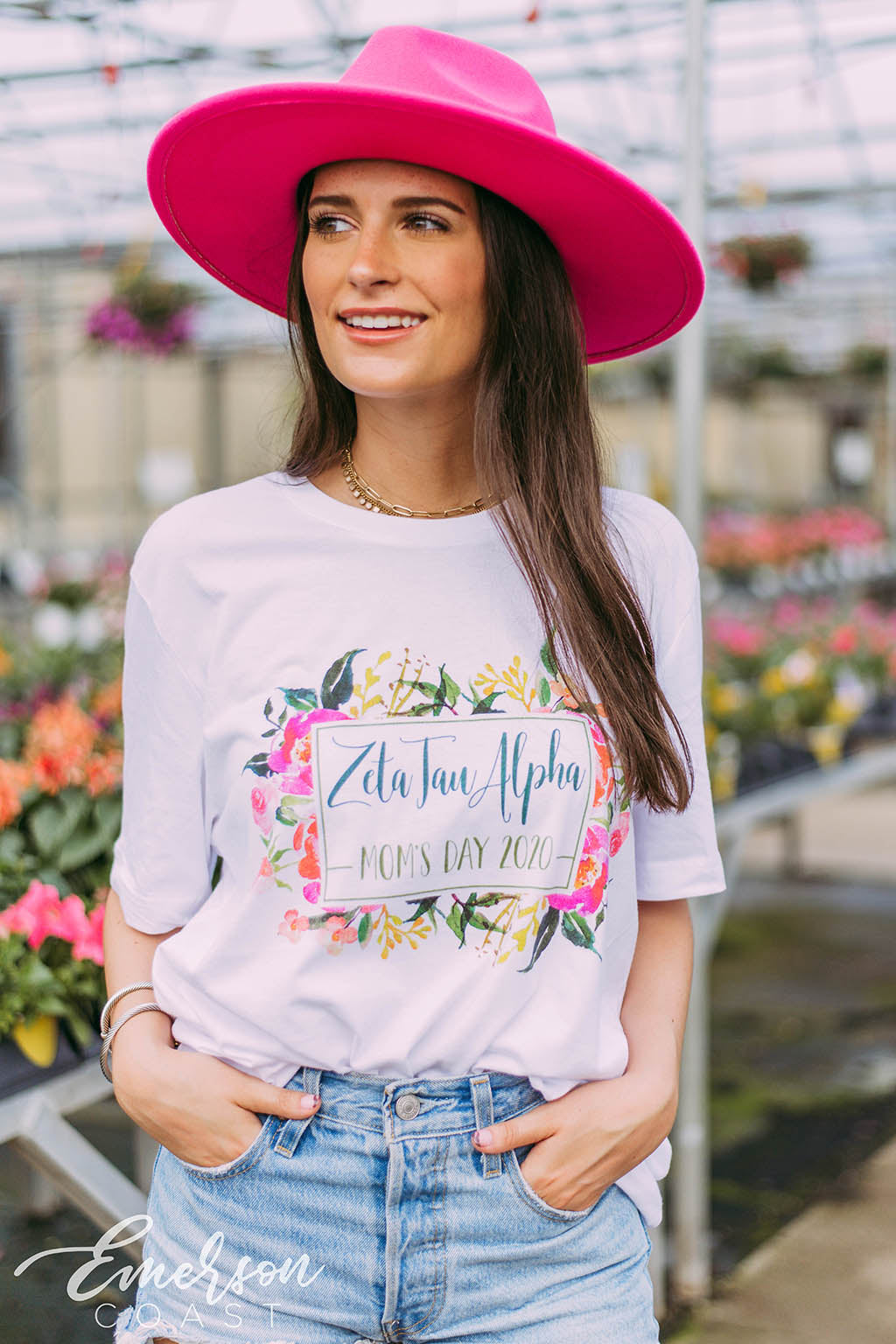 Zeta Tau Alpha Floral Mom&#39;s Day T-shirt