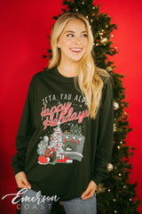Zeta Tau Alpha Happy Holidays Long Sleeve Tee