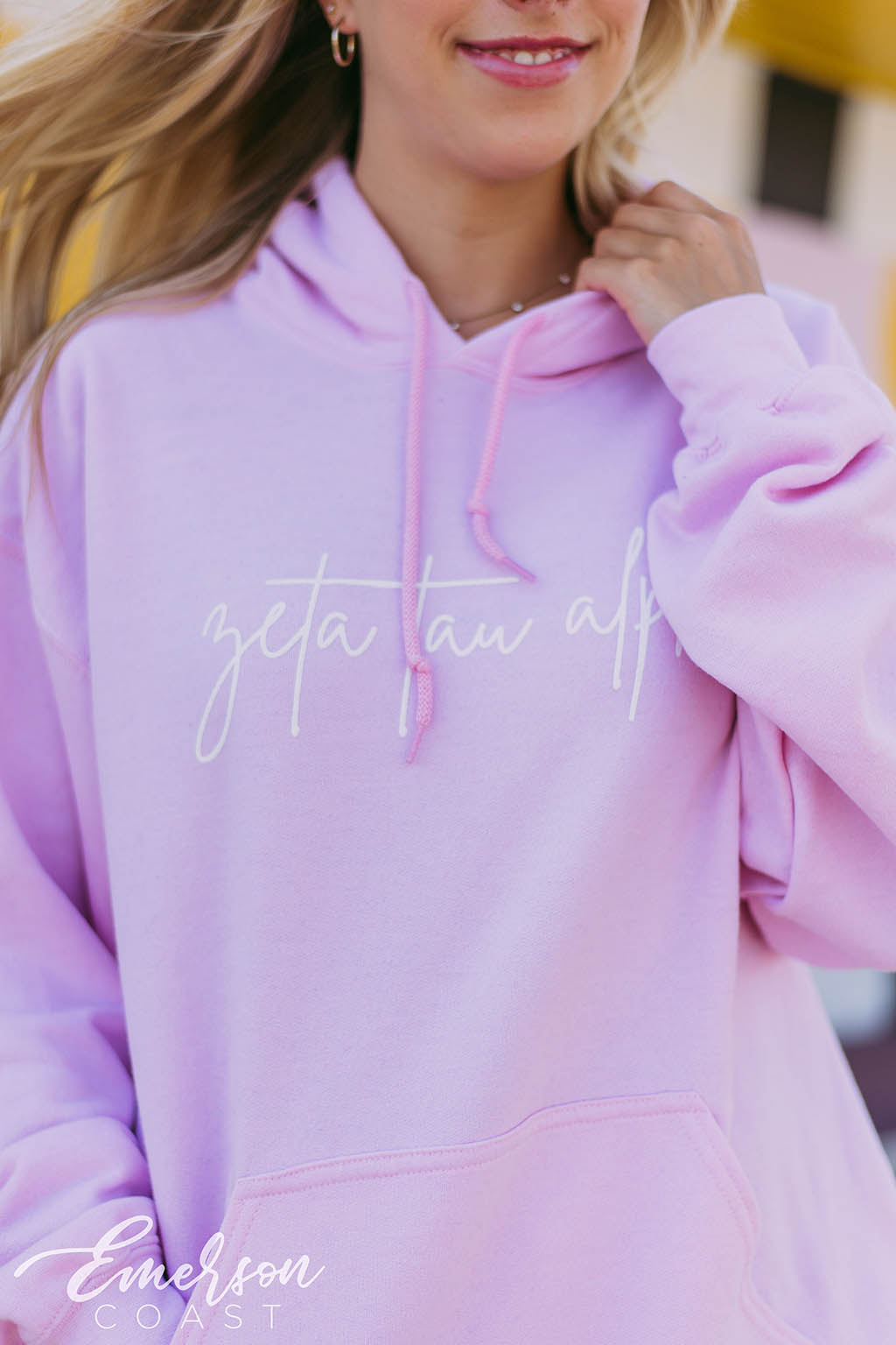 ZTA Pink Script Hoodie