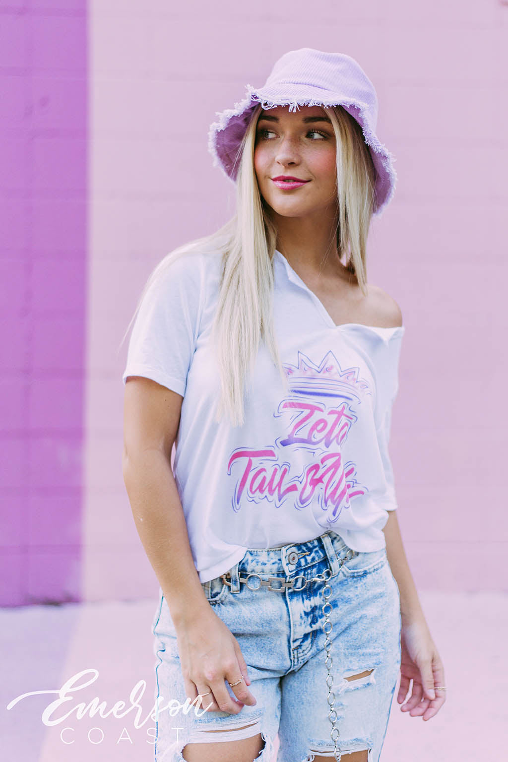 Zeta Tau Alpha 90's Airbrush Notch Tee