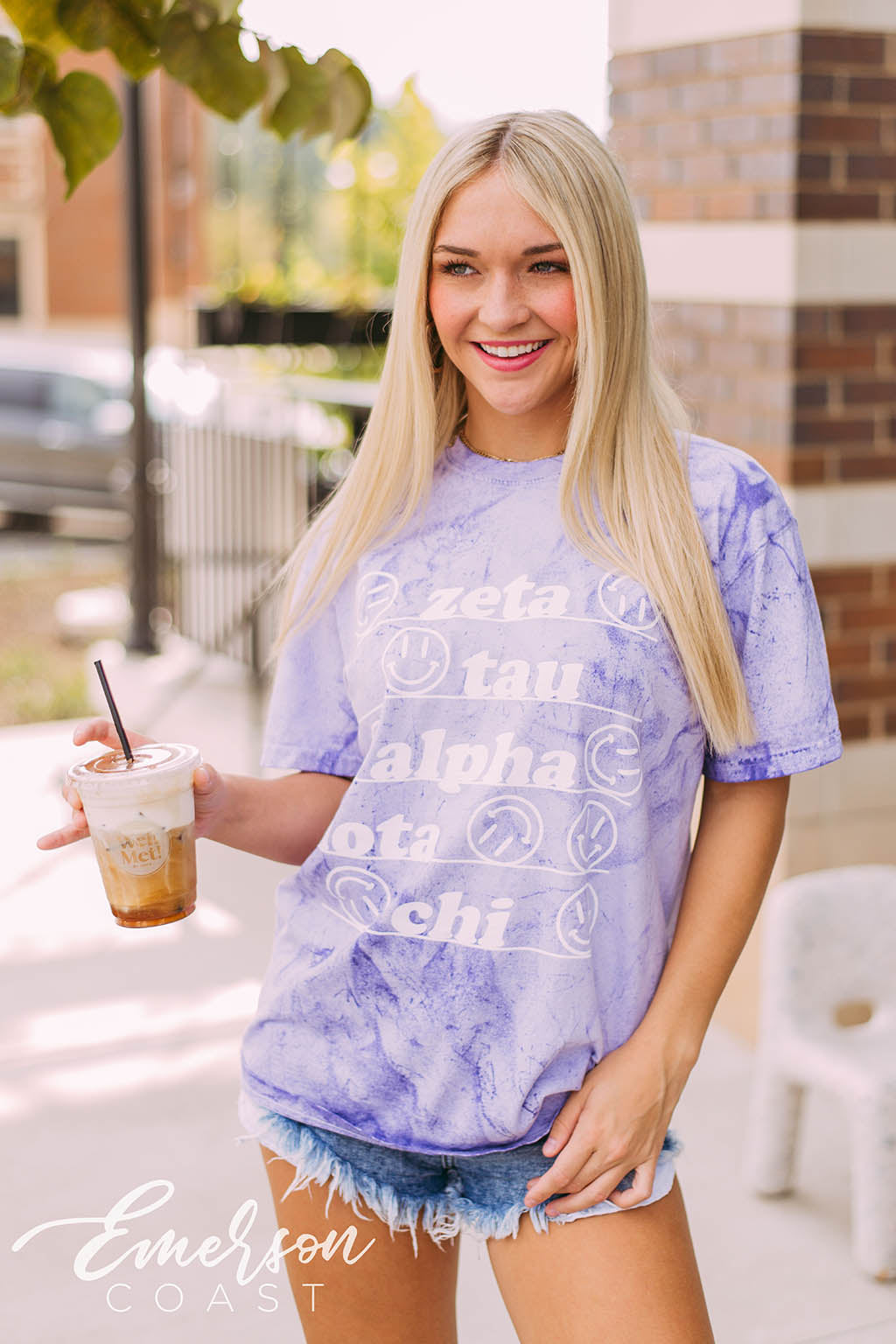 Zeta Tau Alpha Purple Tie Dye Tee